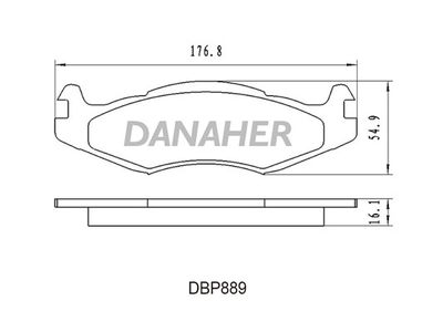 DANAHER DBP889 Тормозные колодки и сигнализаторы  для HUMMER  (Хаммер Хаммер)
