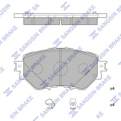 Комплект тормозных колодок, дисковый тормоз Hi-Q SP4123 для MAZDA 3