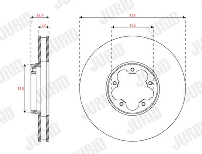 BREMSSCHEIBE JURID 563740JC 1