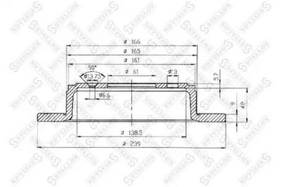 спирачен диск STELLOX 6020-2621-SX