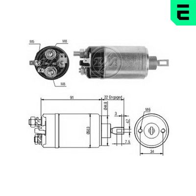 Elektromagnetický spínač, startér ERA ZM623
