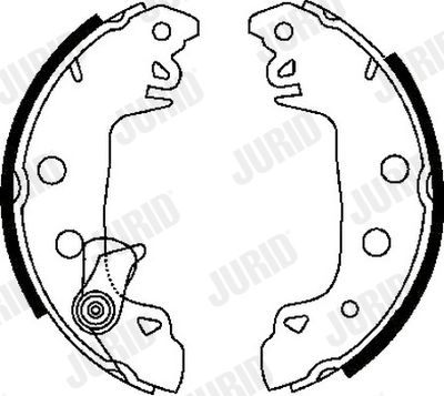 JURID 361448J Ремкомплект барабанных колодок  для DACIA 1410 (Дача 1410)