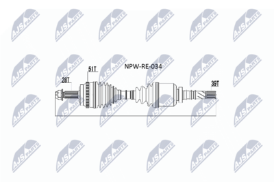 Wał napędowy NTY NPW-RE-034