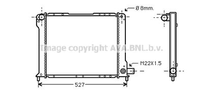 Радиатор, охлаждение двигателя AVA QUALITY COOLING FT2131 для FIAT CROMA