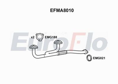EuroFlo Exhaust Pipe EFMA8010