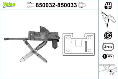 стъклоподемник VALEO 850032