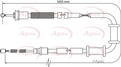 Cable Pull, parking brake APEC CAB1109