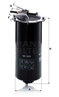 Топливный фильтр MANN-FILTER WK 8059 для NISSAN NT400