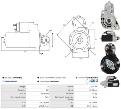 Startér AS-PL S0993(SEG)