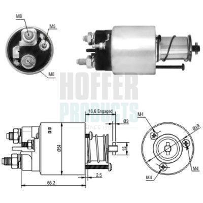 Elektromagnetický spínač, startér HOFFER 46139