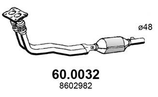 ASSO 60.0032 Каталізатор  для VOLVO S40 (Вольво С40)