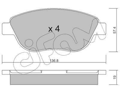 Brake Pad Set, disc brake 822-322-1