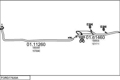 SISTEM DE ESAPAMENT MTS FORD77920A000320