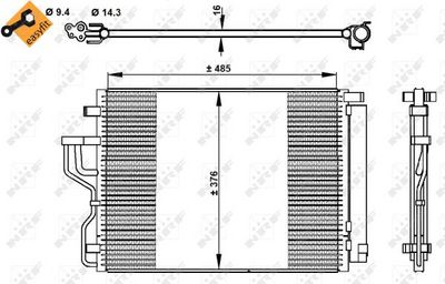 CONDENSATOR CLIMATIZARE NRF 350334 6