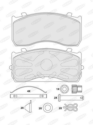 Remblokken set Achter/Voor KNORR SB/SN5