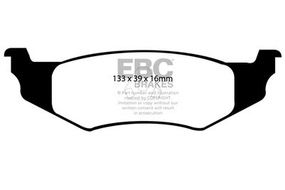Комплект тормозных колодок, дисковый тормоз EBC Brakes DP41066R для CHRYSLER NEON