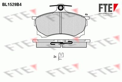 Комплект тормозных колодок, дисковый тормоз FTE BL1529B4 для MITSUBISHI CARISMA