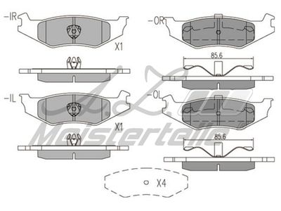 комплект спирачно феродо, дискови спирачки A.Z. Meisterteile AZMT-44-022-2329