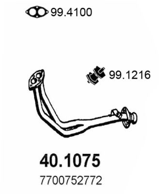 Rura wydechowa ASSO 40.1075