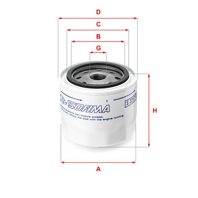 Масляный фильтр SOFIMA S 3257 R для LADA 1200-1500