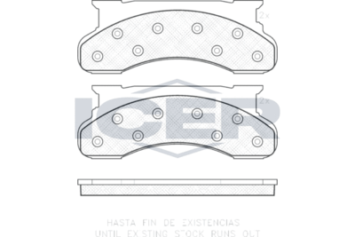 Zestaw klocków hamulcowych, hamulce tarczowe ICER 141177