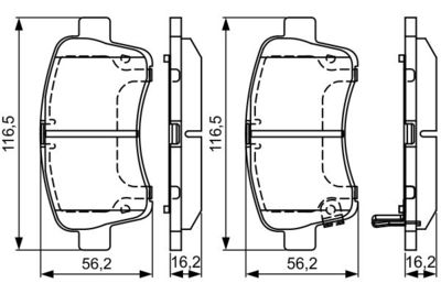 Комплект тормозных колодок, дисковый тормоз BOSCH 0 986 495 318 для SUZUKI LIANA