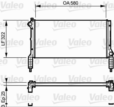 VALEO 735172 Радиатор охлаждения двигателя  для FIAT DOBLO (Фиат Добло)