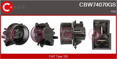 CASCO CBW74070GS Вентилятор салона  для FIAT PUNTO (188_) 1.9 JTD