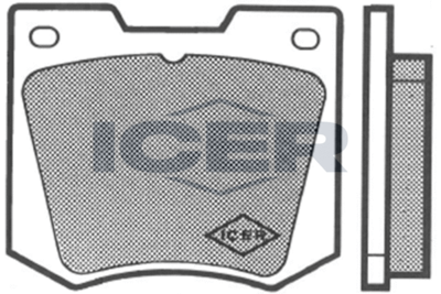 Комплект тормозных колодок, дисковый тормоз ICER 180141 для TRIUMPH TR