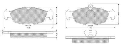 BREMSBELAGSATZ SCHEIBENBREMSE MTR MT529 0