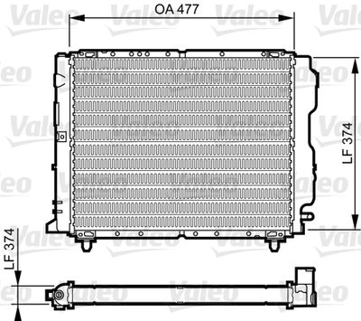 VALEO 730319 Радіатор охолодження двигуна для LANCIA (Лансиа)
