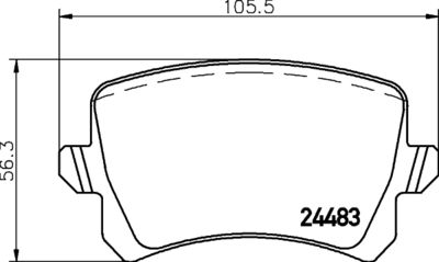 Комплект тормозных колодок, дисковый тормоз HELLA 8DB 355 025-331 для SEAT ALHAMBRA
