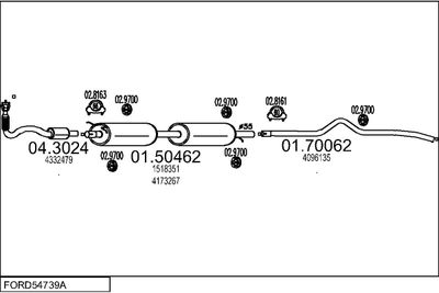 SISTEM DE ESAPAMENT MTS FORD54739A015641