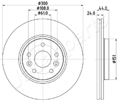 JAPANPARTS DI-0706 Тормозные диски для RENAULT (Рено Гранд скеник)