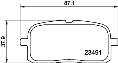 Комплект тормозных колодок, дисковый тормоз MINTEX MDB1709 для TOYOTA STARLET