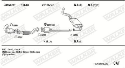 ABGASANLAGE WALKER PEK019872B