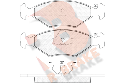 Комплект тормозных колодок, дисковый тормоз R BRAKE RB1215 для VW GOL