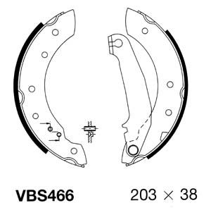 Комплект тормозных колодок MOTAQUIP VBS466 для VOLVO 440