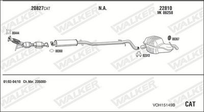 Изпускателна система WALKER VOH15149B
