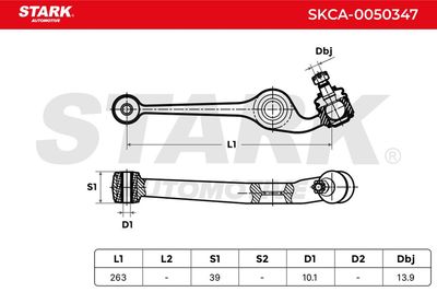 носач, окачване на колелата STARK SKCA-0050347
