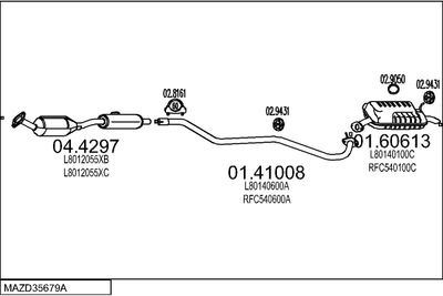 SISTEM DE ESAPAMENT MTS MAZD35679A016688