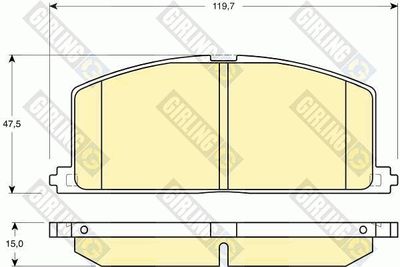 Комплект тормозных колодок, дисковый тормоз GIRLING 6131849 для TOYOTA STARLET