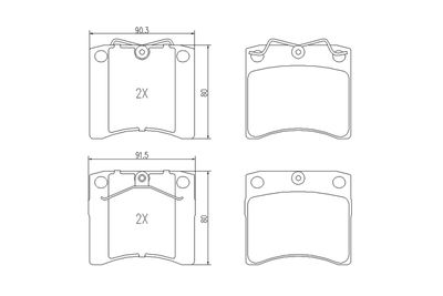 BOGAP Stabdžių trinkelių rinkinys, diskinis stabdys