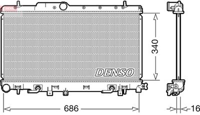 Радиатор, охлаждение двигателя DENSO DRM36018 для SUBARU OUTBACK