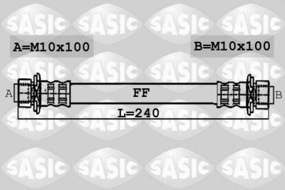 Тормозной шланг SASIC 6606119 для SUZUKI SWIFT