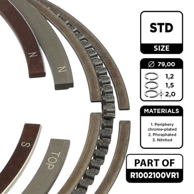 SET SEGMENTI PISTON ET ENGINETEAM R1002100VR1 1