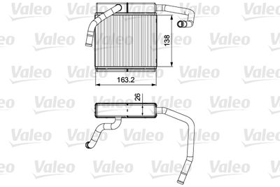 VALEO 811552 Радиатор печки  для FORD RANGER (Форд Рангер)