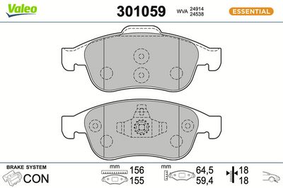BREMSBELAGSATZ SCHEIBENBREMSE
