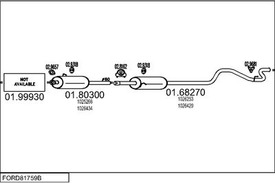 SISTEM DE ESAPAMENT MTS FORD81759B005285