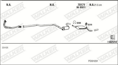 Изпускателна система WALKER FO31231